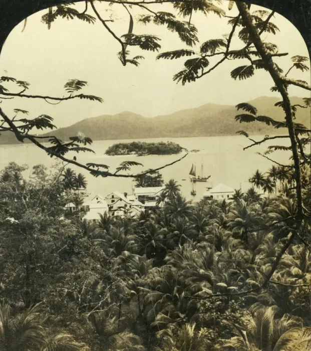 Framed Print : A View of Samarai, British New Guinea, c1909. Creator: George Rose Framed Print : A View of Samarai, British New Guinea, c1909. Creator: George Rose