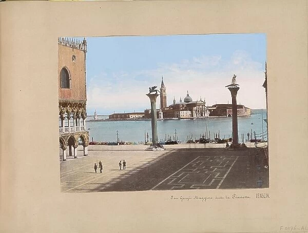View of San Giorgio Maggiore from St. Mark's Square in Venice, 1850-1876. Creator: Anon