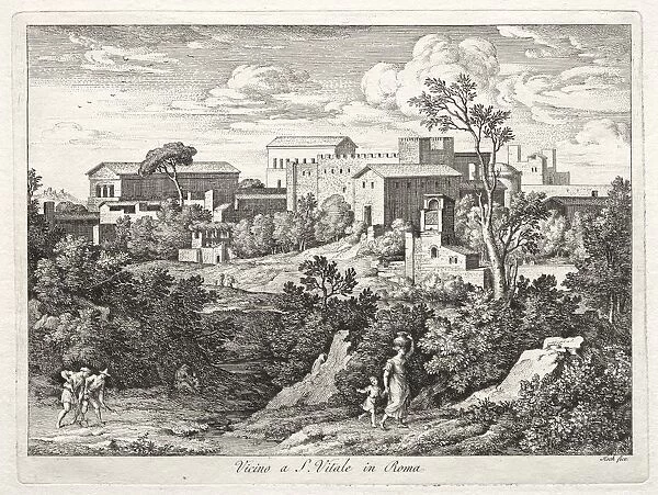 View of San Vitale, Rome, c. 1810. Creator: Joseph Anton Koch (Austrian, 1768-1839)