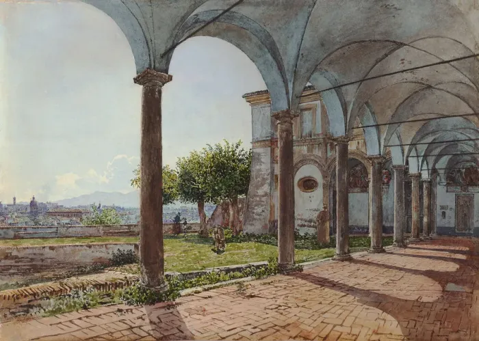 Framed Print : View from Sant Onofrio on Rome, 1835. Artist: Alt, Rudolf von (1812-1905) Framed Print : View from Sant Onofrio on Rome, 1835. Artist: Alt, Rudolf von (1812-1905)