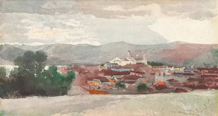 Framed Print : View of Santiago de Cuba, 1885. Creator: Winslow Homer Framed Print : View of Santiago de Cuba, 1885. Creator: Winslow Homer