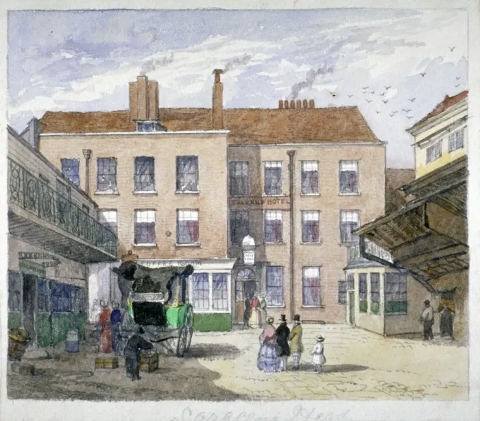 Framed Print : View of the Saracens Head Inn, Snow Hill, City of London, c1835. Artist Framed Print : View of the Saracens Head Inn, Snow Hill, City of London, c1835. Artist