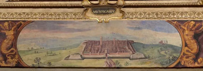 Framed Print : View of Scarperia, 1557-1558. Artist: Vasari, Giorgio (1511-1574)