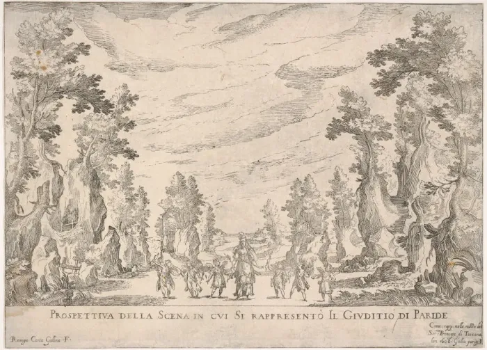 Framed Print : View of the scene in which is represented the Judgment of Paris Framed Print : View of the scene in which is represented the Judgment of Paris