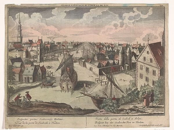View of the Schalkwijker Gate in Haarlem, 1742-1801. Creator: Anon