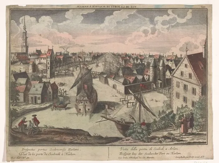 Framed Print : View of the Schalkwijker Gate in Haarlem, 1742-1801. Creator: Anon