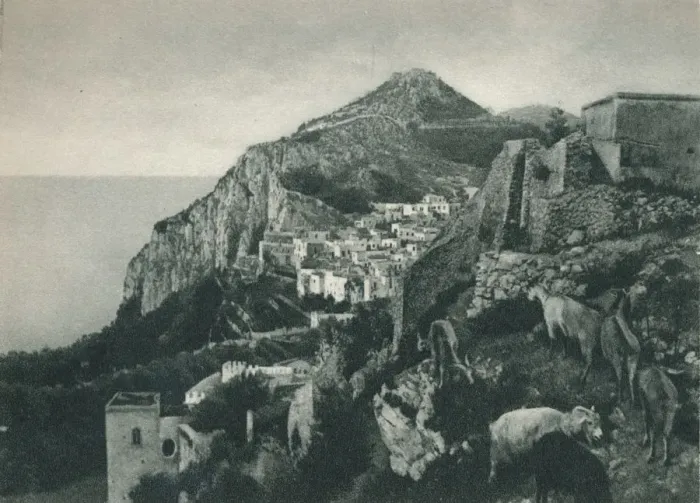 Framed Print : View of the sea with Monte Solaro, Capri, Italy, 1927. Artist: Eugen Poppel Framed Print : View of the sea with Monte Solaro, Capri, Italy, 1927. Artist: Eugen Poppel