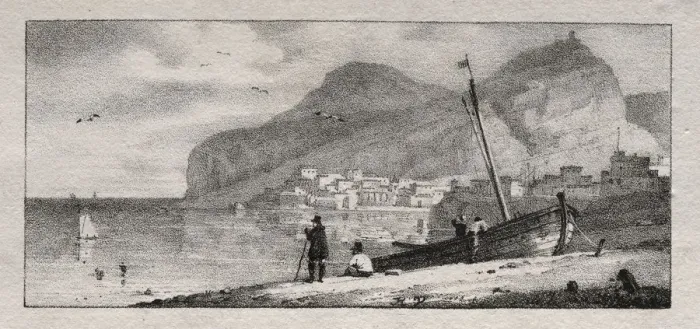 Framed Print : View of a Seaport. Creator: Horace Vernet (French, 1789-1863) Framed Print : View of a Seaport. Creator: Horace Vernet (French, 1789-1863)