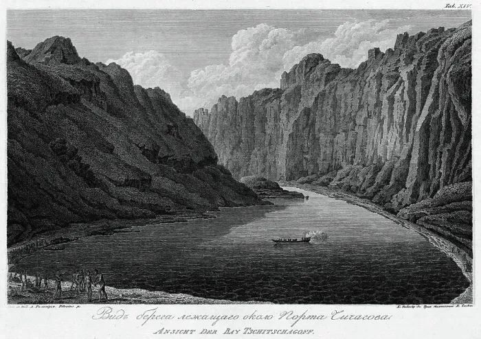 Framed Print : View of the Seashore Near Port Chichagov, 1813. Creator: Koz'ma Vasil'evich Chesky Framed Print : View of the Seashore Near Port Chichagov, 1813. Creator: Koz'ma Vasil'evich Chesky