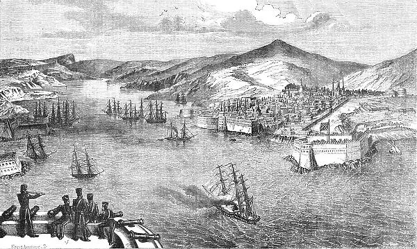 View of Sebastopol from Fort Constantine, 1854. Creator: Unknown