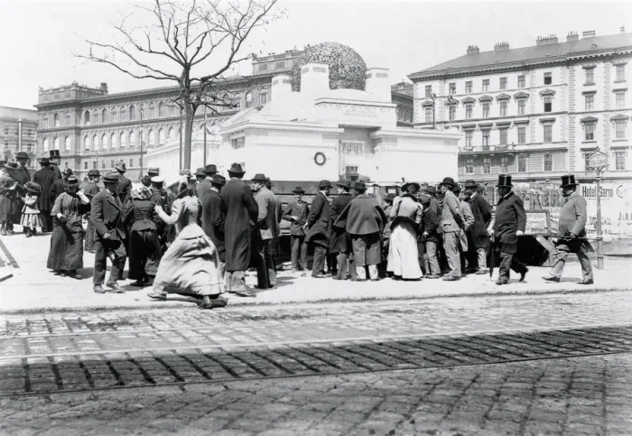 Framed Print : View of the Secession Exhibition Building from Gemusemarkt, 1899 Framed Print : View of the Secession Exhibition Building from Gemusemarkt, 1899