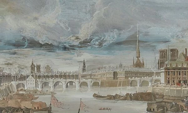View of the Seine from the Pont Rouge. Creators: Johann Wolfgang Baumgartner, Abraham Bosse