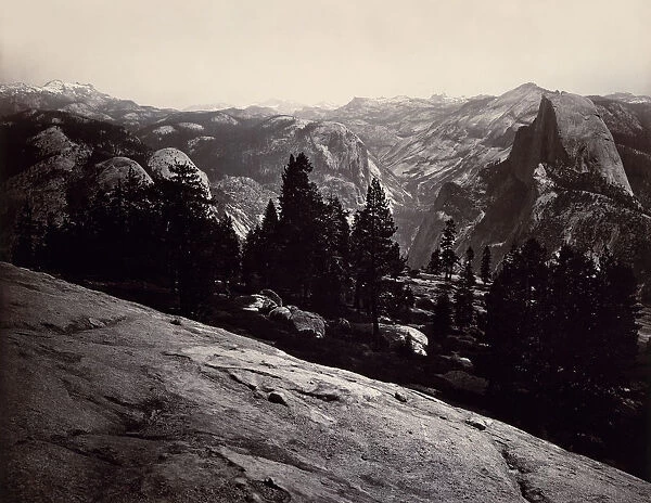 View from the Sentinel Dome, Yosemite, 1865-66. Creator: Carleton Emmons Watkins
