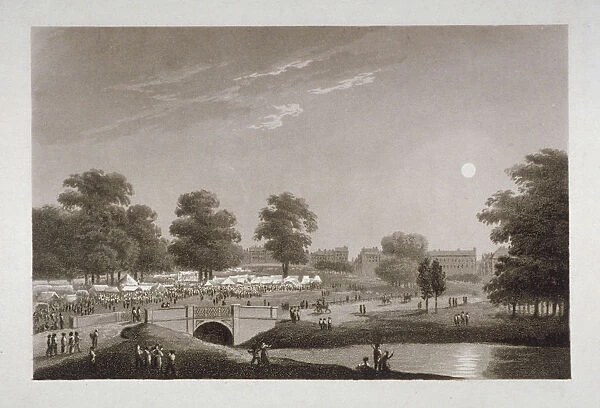 View of the Serpentine and Hyde Park, London, 1814