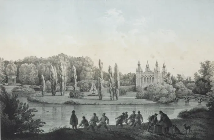 Framed Print : View of the Shablykino Estate, 1840 Framed Print : View of the Shablykino Estate, 1840