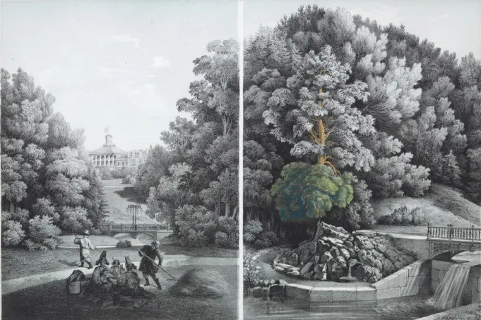 Framed Print : View of the Shablykino Estate, 1856 Framed Print : View of the Shablykino Estate, 1856