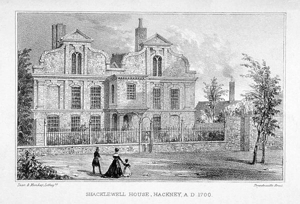 View of Shacklewell Manor House, Hackney, London, c1830. Artist: Dean and Munday