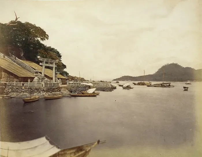 Framed Print : View of Shimonoseki, 1865. Creator: Unknown Framed Print : View of Shimonoseki, 1865. Creator: Unknown