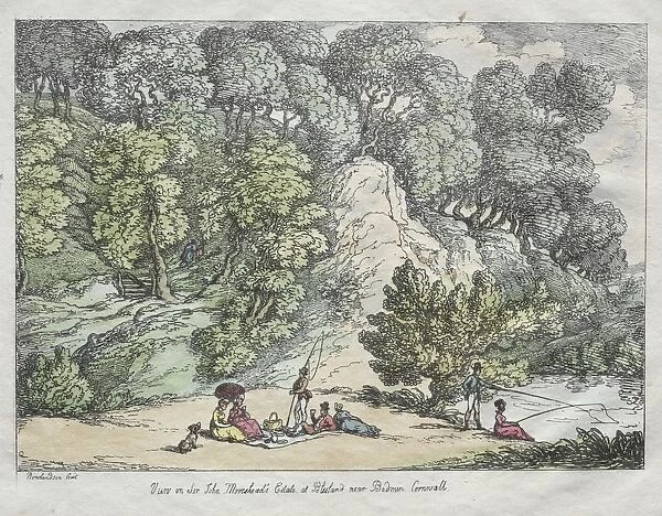 View on Sir John Moresheads Estate at Blisland near Bodmin, Cornwall, 1805. Creator
