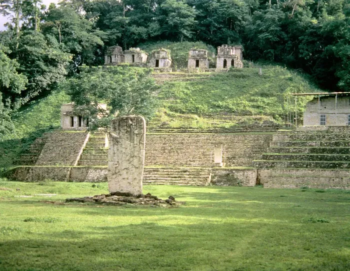 Framed Print : View of small temples in the ruins of Bonampak Framed Print : View of small temples in the ruins of Bonampak