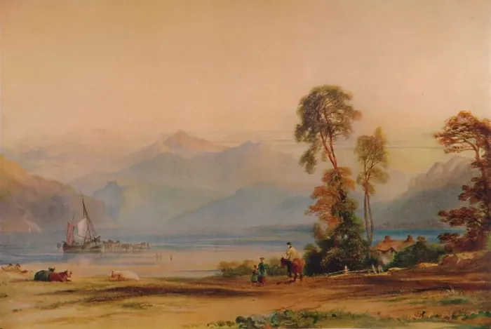 Framed Print : View of Snowdon from Tremadoc, c1842, (1935). Artist: Anthony Vandyke Copley Fielding