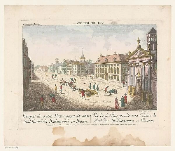 View of the South Presbyterian Church in Boston, 1755-1779. Creator: Franz Xavier Habermann