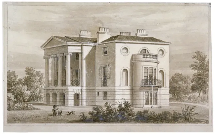 Framed Print : View of South Villa in Regents Park, London, 1827 Framed Print : View of South Villa in Regents Park, London, 1827