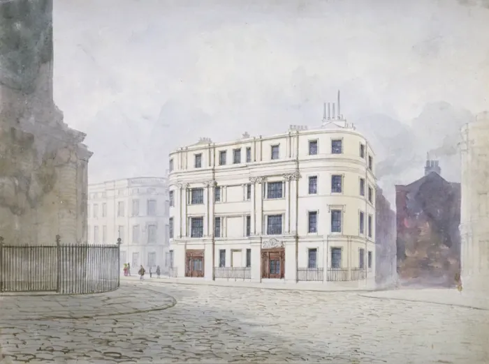 Framed Print : View to the south at the west end of King William Street, City of London, 1850. Artist Framed Print : View to the south at the west end of King William Street, City of London, 1850. Artist