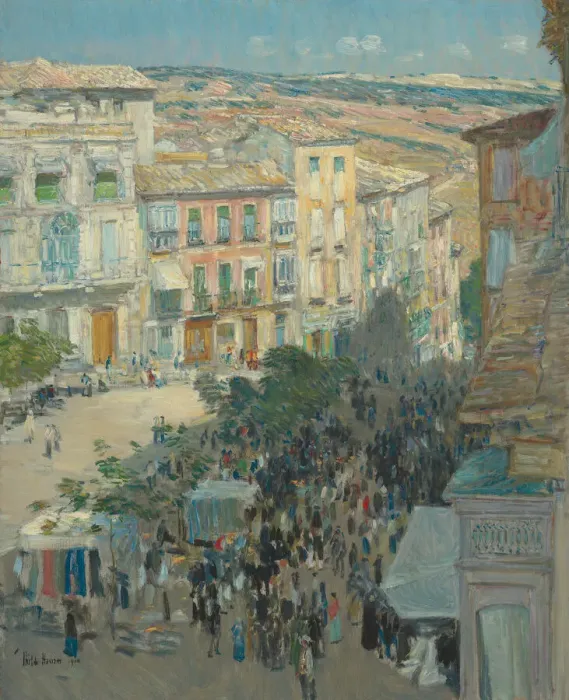 Framed Print : View of a Southern French City, 1910. Creator: Frederick Childe Hassam Framed Print : View of a Southern French City, 1910. Creator: Frederick Childe Hassam