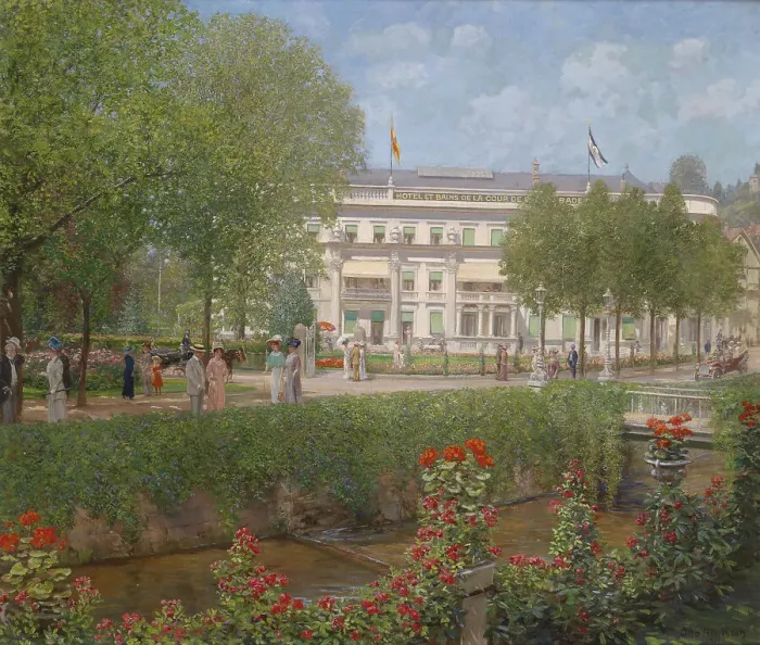 Framed Print : View of the Spa hotel in Baden-Baden, 1911. Creator: Koch, Otto Albert (1866-1921) Framed Print : View of the Spa hotel in Baden-Baden, 1911. Creator: Koch, Otto Albert (1866-1921)