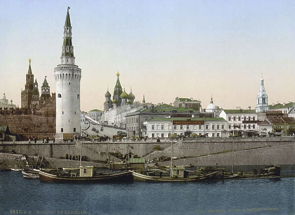View of the St Basils Slope, seen from the Moskva River, Moscow, Russia, c1890-c1905