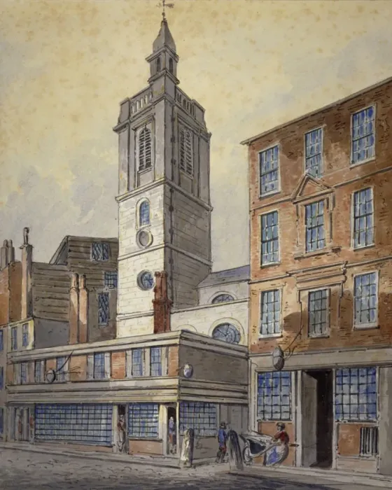 Framed Print : View of St Dionis Backchurch, City of London, 1815. Artist: William Pearson Framed Print : View of St Dionis Backchurch, City of London, 1815. Artist: William Pearson
