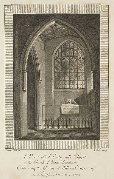 View of St. Edmunds Chapel in the Church of East Dereham... 1804. Creator: William Blake