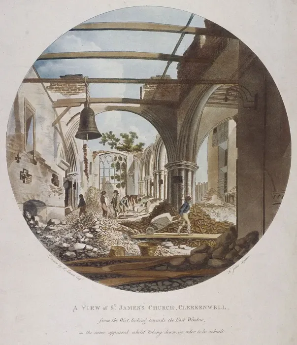 Framed Print : A view of St Jamess Church, Clerkenwell, Islington, London, 1789 Framed Print : A view of St Jamess Church, Clerkenwell, Islington, London, 1789