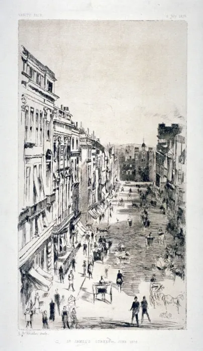 Framed Print : View of St Jamess Street, Westminster, London, c1878(?) Framed Print : View of St Jamess Street, Westminster, London, c1878(?)