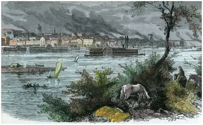Framed Print : View of St Louis, Missouri, USA, c1880 Framed Print : View of St Louis, Missouri, USA, c1880