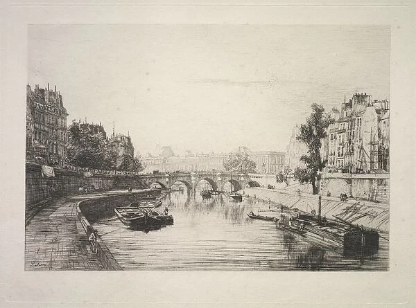View from St. Michel Bridge, 1865. Creator: Maxime Lalanne (French, 1827-1886)