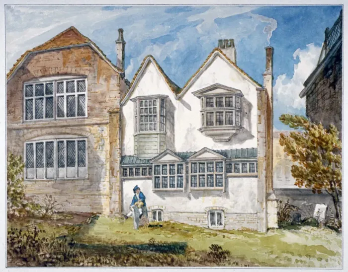 Framed Print : View of St Olaves School, Tooley Street, Bermondsey, London, c1820. Artist
