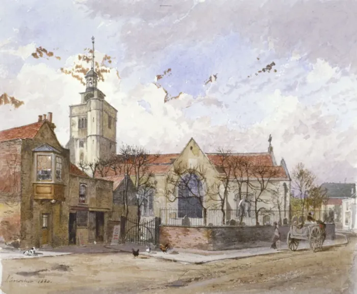 Framed Print : View of St Pauls Church, Hammersmith, London, 1880. Artist: John Crowther Framed Print : View of St Pauls Church, Hammersmith, London, 1880. Artist: John Crowther