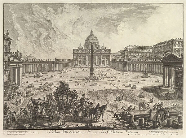 View of St. Peters Basilica and Piazza in the Vatican, from Vedute di Roma (Roman Vie