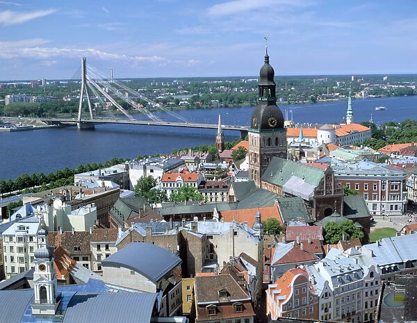 The view from St Peters spire, Riga, Latvia