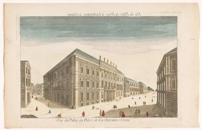 Framed Print : View of the Stadtpalais Liechtenstein in Vienna, 1700-1799. Creator: Anon Framed Print : View of the Stadtpalais Liechtenstein in Vienna, 1700-1799. Creator: Anon