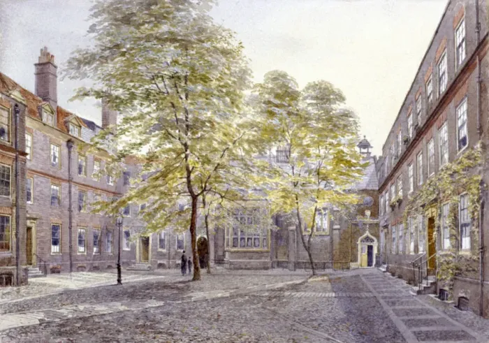 Framed Print : View of Staple Inn, London, 1882. Artist: John Crowther Framed Print : View of Staple Inn, London, 1882. Artist: John Crowther