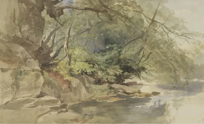 Framed Print : View in Stapleton Wood, near Bristol, 1843. Creator: William James Muller Framed Print : View in Stapleton Wood, near Bristol, 1843. Creator: William James Muller