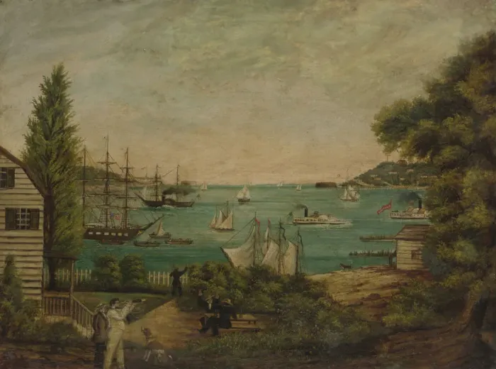 Framed Print : View from Staten Island, ca. 1855. Creator: Unknown Framed Print : View from Staten Island, ca. 1855. Creator: Unknown