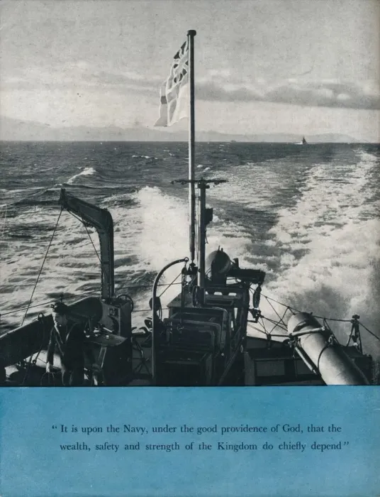 Framed Print : View from the stern of a British warship, c1940 (1943) Framed Print : View from the stern of a British warship, c1940 (1943)