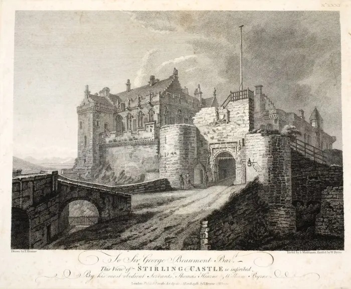 Framed Print : View of Stirling Castle, eng. William Byrne, pub. 1781. Creator: Thomas Hearne (1744 - 1817) Framed Print : View of Stirling Castle, eng. William Byrne, pub. 1781. Creator: Thomas Hearne (1744 - 1817)