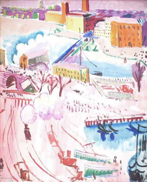 Framed Print : View of Stockholm, 1917. Creator: Isaac Grünewald Framed Print : View of Stockholm, 1917. Creator: Isaac Grünewald