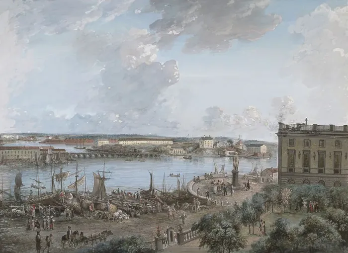 Framed Print : View of Stockholm, c18th century. Creator: Elias Martin Framed Print : View of Stockholm, c18th century. Creator: Elias Martin