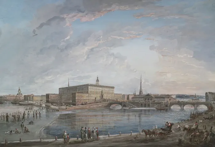Framed Print : View of Stockholm, c18th century. Creator: Elias Martin Framed Print : View of Stockholm, c18th century. Creator: Elias Martin